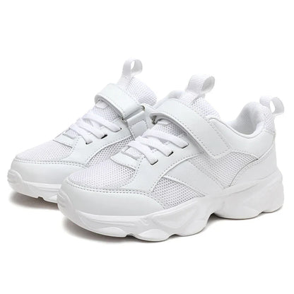 Kids’ Breathable Sports Shoes – Anti-Skid Black School Walking & Running Sneakers for Boys & Girls