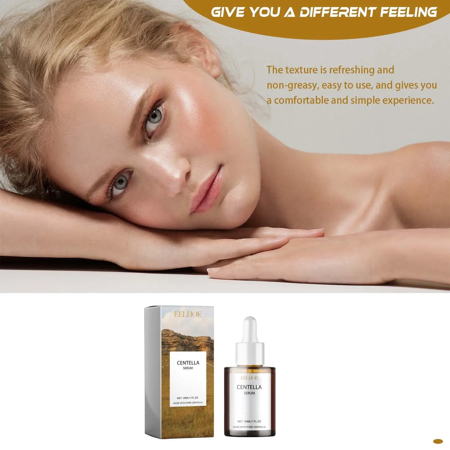 Centella Serum Face Essence – Moisturizing, Brightening & Rejuvenating, Smooths Dry Skin with Hyaluronic Acid Skincare