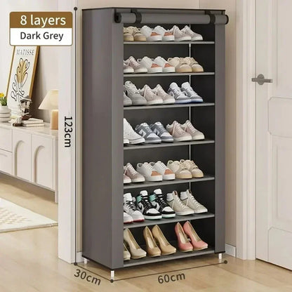 Multilayer Dustproof Shoe Storage Rack – Space-Saving Nonwoven Shoe Cabinet & Organizer for Home Furniture