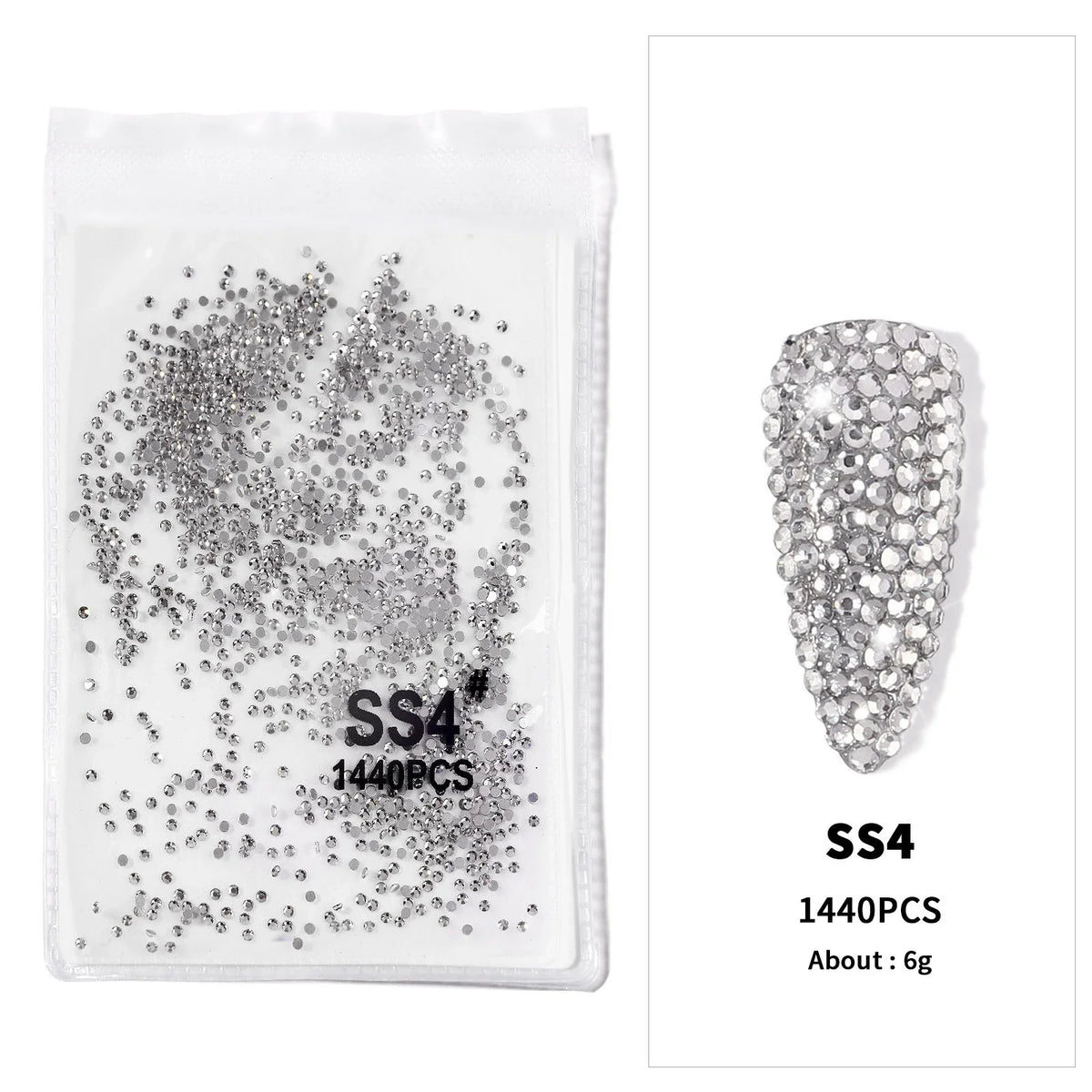 12-Grid 3D Glass AB Crystal Nail Art Rhinestones Kit – Flatback Round Beads with Tools for Nail Jewelry & Diamond Decoration
