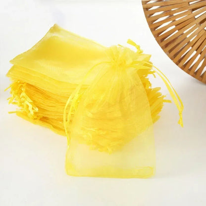Organza Drawstring Gift Bags - 500/1000pcs Jewelry Pouches for Wedding Party Valentine Easter Packaging