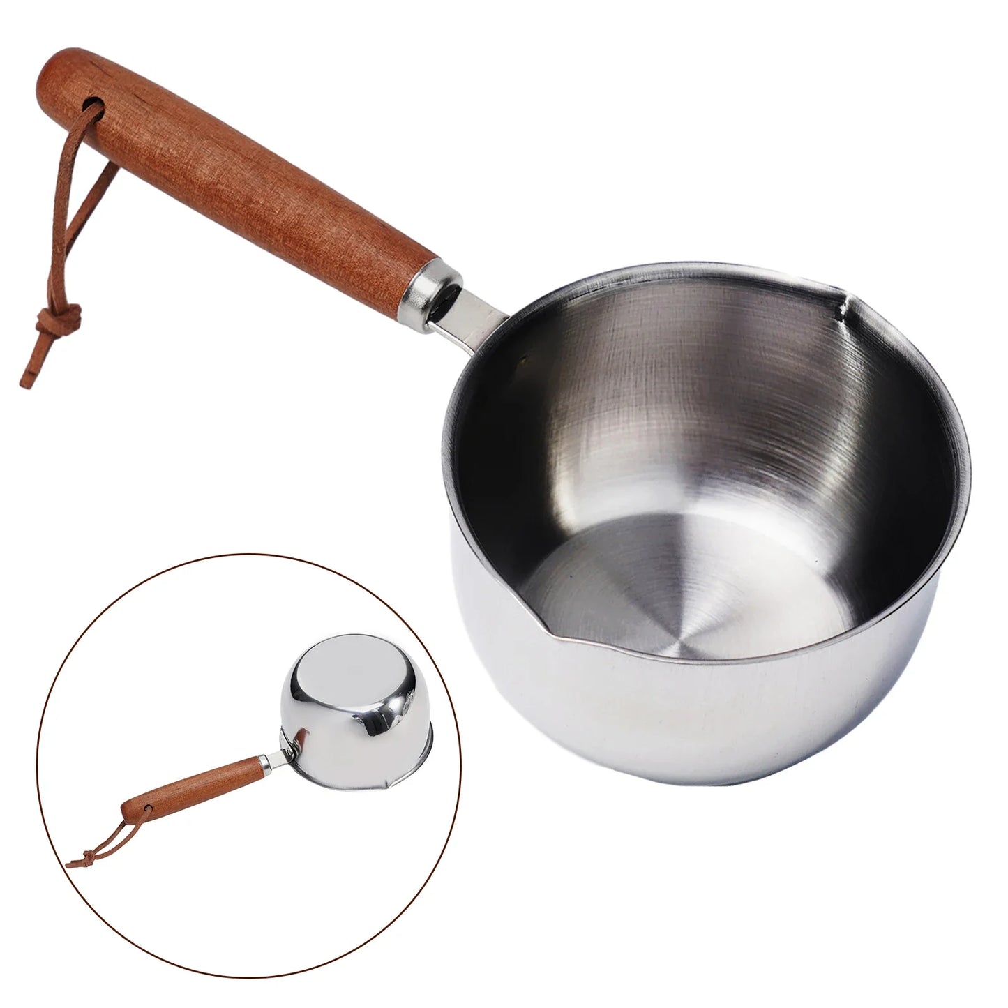 Stainless Steel Saucepan – Hot Oil & Milk Pan for Boiling, Melting & Kitchen Cooking