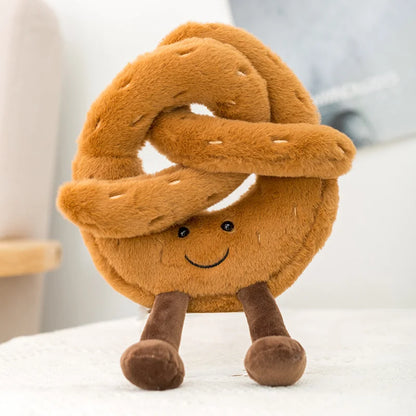 New Cartoon Egg Stuffed Toy – Breakfast Bread & Toast Plush Doll, Fun Pillow for Baby Comfort & Xmas Gifts