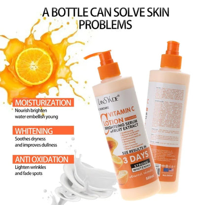 Vitamin C Body Lotion – Moisturizing & Nourishing Body Cream for Skin Repair, Anti-Chapping & Brightening
