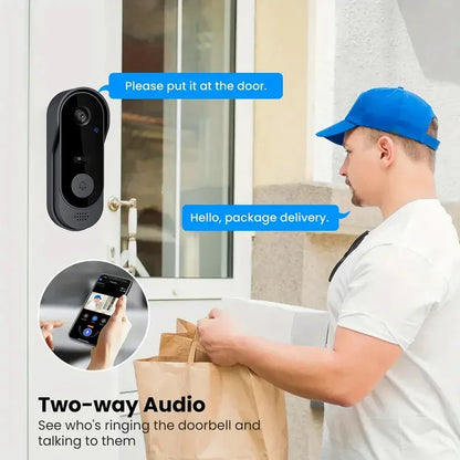 Tuya Smart WiFi Video Doorbell with Camera – Wireless HD Outdoor Security Intercom with Night Vision & Phone Access