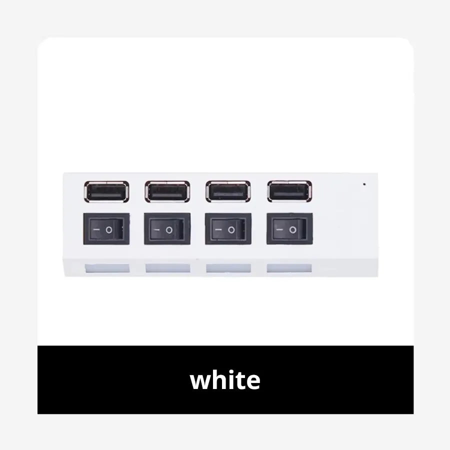 7-Port USB 2.0 Switch Extension Hub — One-to-Seven USB Splitter for PC, Laptop & Desktop