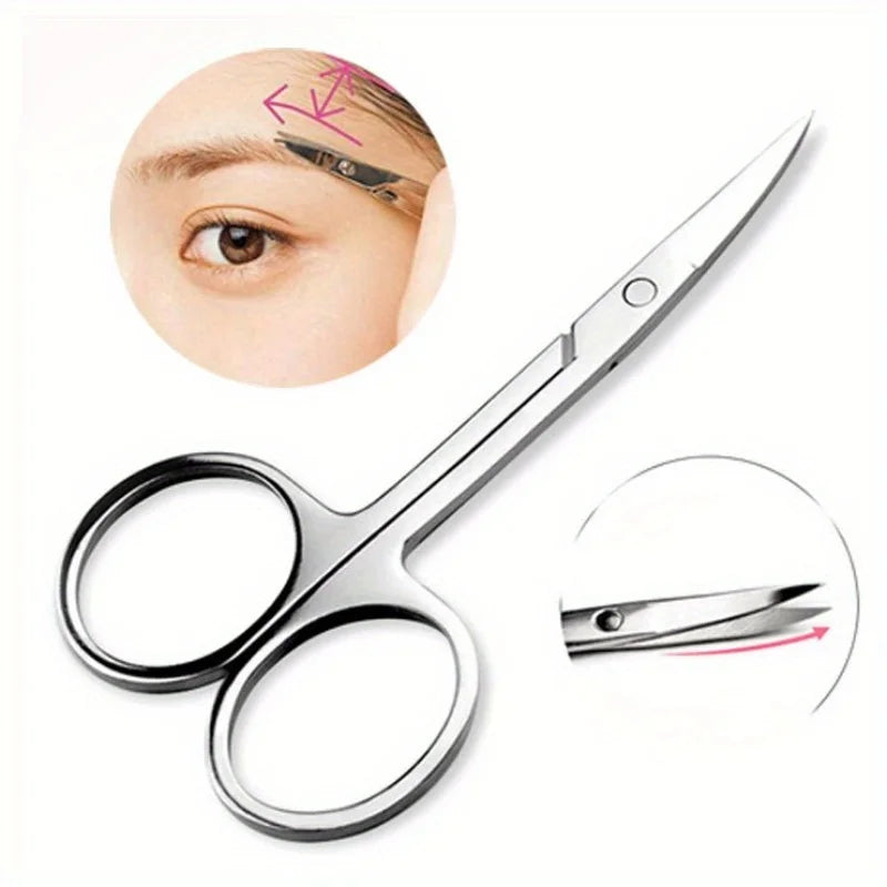 Small Stainless Steel Scissors for Nails, Eyebrows & Nose Hair – Facial Trimmers & Beauty Tools