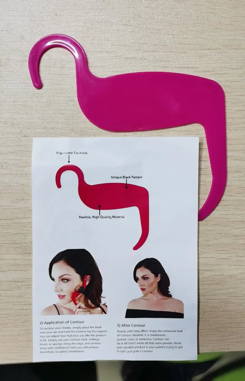 Eyeliner Cards & Contour Stencils - Face, Cheek, Nose Makeup Model & Eyebrow Shaper Tools for Beauty Accessories
