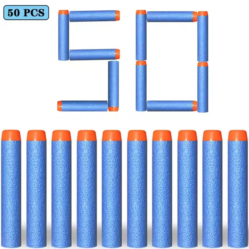 100/50PCS 7.2cm Foam Refill Darts for Nerf N-Strike Elite Blasters – Soft Bullet Toy Gun Accessories for Kids