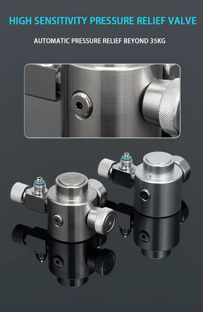 Aquarium DIY CO2 Generator Kit – Stainless Steel CO2 Cylinder & Carbon Dioxide Reactor System for Plants & Fish Tanks