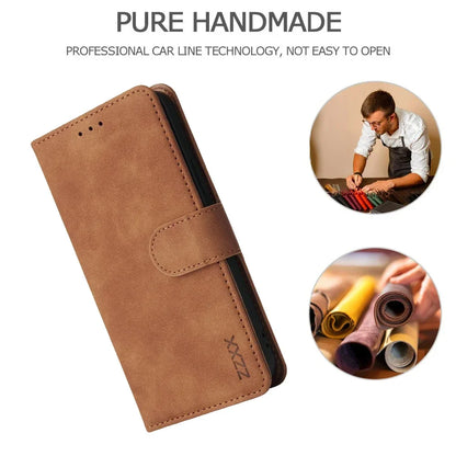 ZZXX Leather Wallet Case for iPhone 16e–6s Plus – Flip Cover with Card Holder & Protective Stand Design