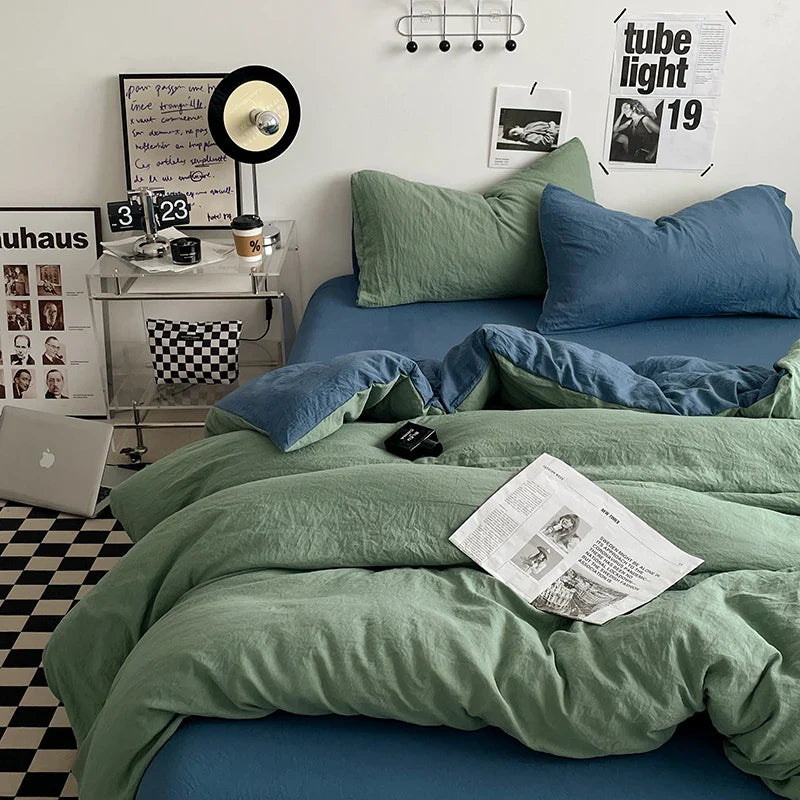 Bedding Comforter Set – Duvet Cover & Bed Sheets with Pillowcases for Queen/King Bed, Edredones de Cama