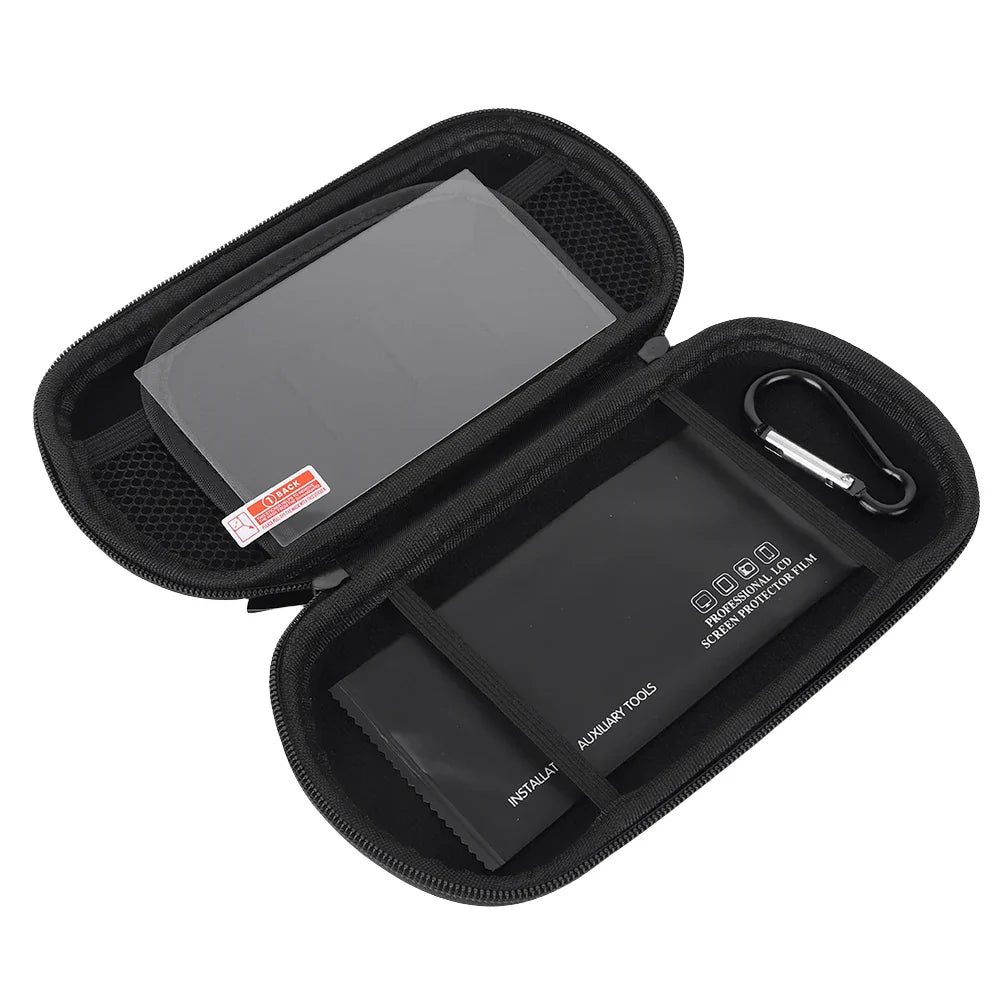 Hard EVA Carrying Case with Tempered Glass Film – Waterproof Protective Case for Trimui Smart Pro Handheld Game Console