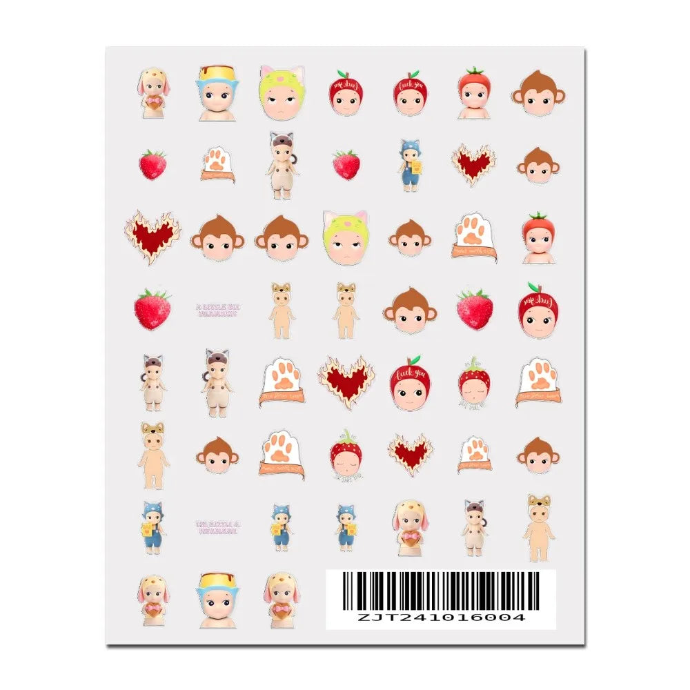 S-Sonnies Angels 3D Nail Art Sticker – 1PCS Adhesive Cartoon Decal for Manicure Design