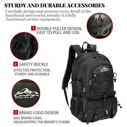 Large-Capacity Men’s Hiking Backpack – Travel & Outdoor European-Style Fashion Luggage Bag