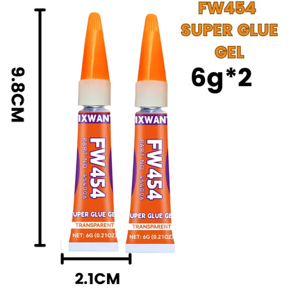 Super Glue Gel - Strong Quick-Dry Waterproof Adhesive for Metal, Plastic, Wood & Ceramic