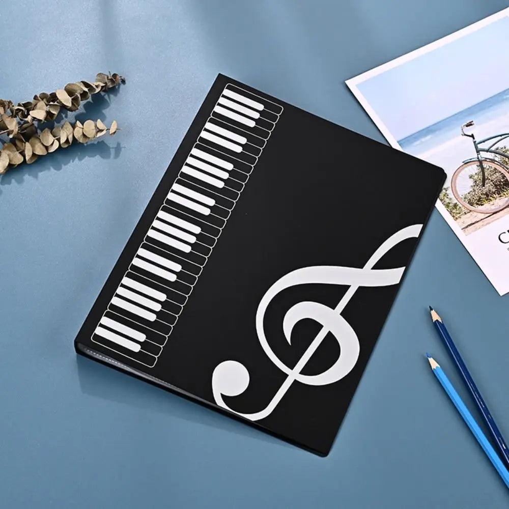 Creative Guitar & Piano Sheet Music Folder – A4 Music Score Document Storage Organizer