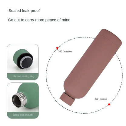 500/750ML Stainless Steel Thermos Cup – Outdoor Sports Kettle, Rubber Paint, Double-Walled Insulated Water Bottle