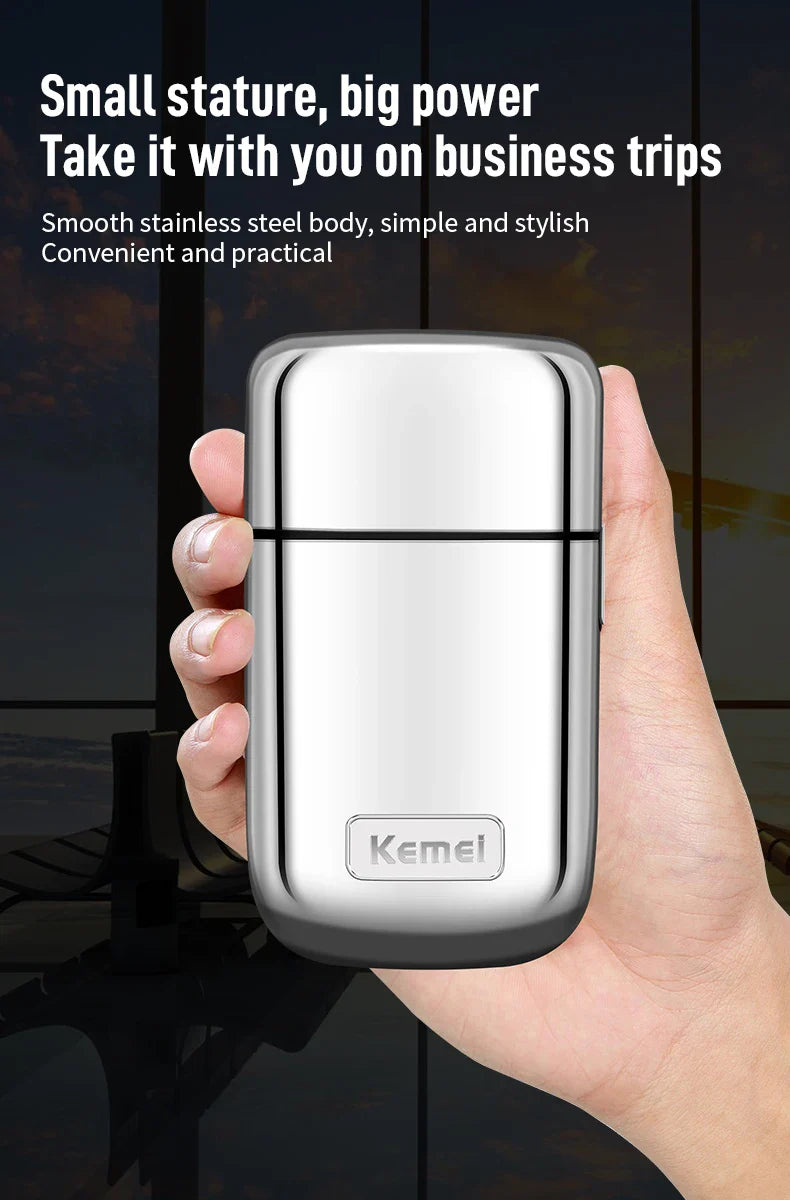 Kemei TX1 Rechargeable Electric Shaver for Men – Metal Housing Hair & Beard Razor, Bald Shaving Machine, Fade Finishing