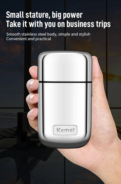 Kemei TX1 Rechargeable Electric Shaver for Men – Metal Housing Hair & Beard Razor, Bald Shaving Machine, Fade Finishing