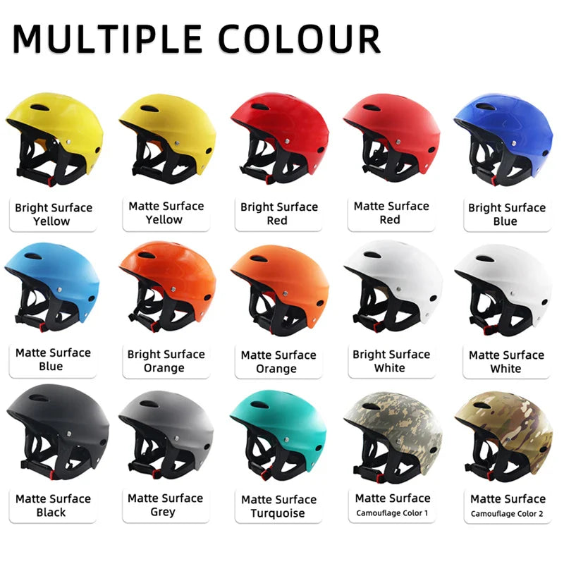 15-Color Certification Water Sport Helmet - Kayak, Rafting, Skateboard, Sailing, Surfing & Drifting Helmet for Water Sports
