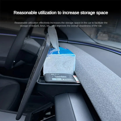 Tesla Model 3 & Highland 2024–2025 Dashboard Storage Tray – Silicone Organizer for Tissue, Glasses & Accessories