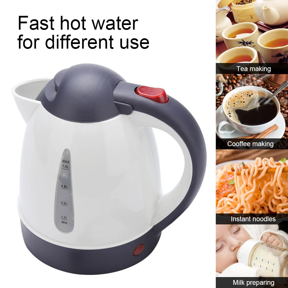 12V/24V Vehicle Truck Electric Kettle – 1000ml Large Capacity Portable Travel Hot Water Boiler for Coffee & Tea