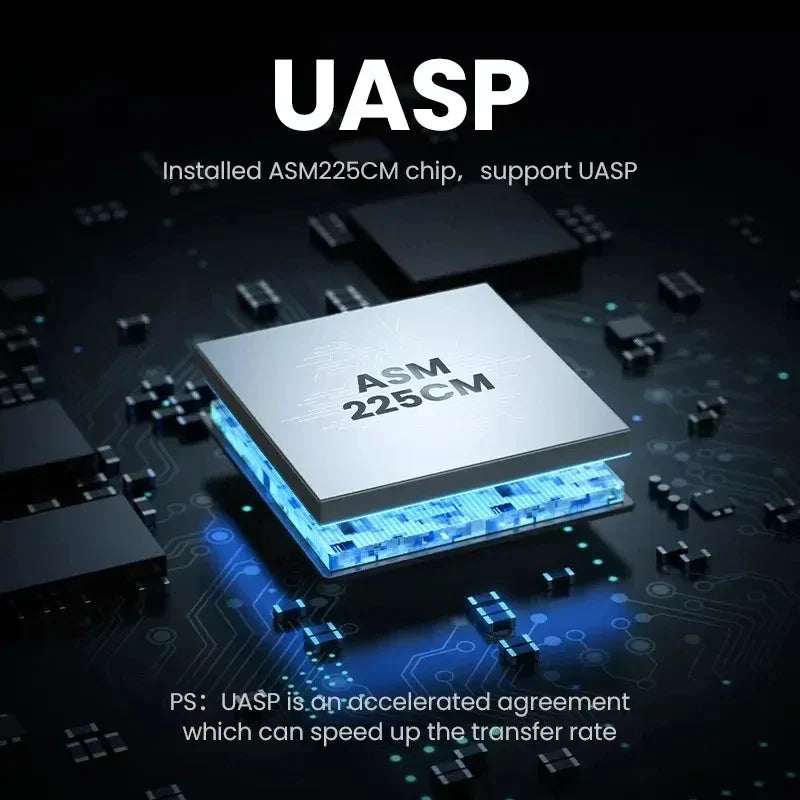 3.5" USB 3.0 to SATA HDD Enclosure — High-Speed External Hard Drive Case, Supports up to 10TB for PC & Laptop