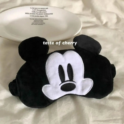 Disney Mickey Mouse Plush Eyeshade – Soft Minnie Cartoon Sleep Mask for Travel, Cute Anime-Inspired Eye Cover Gift for Comfortable Rest