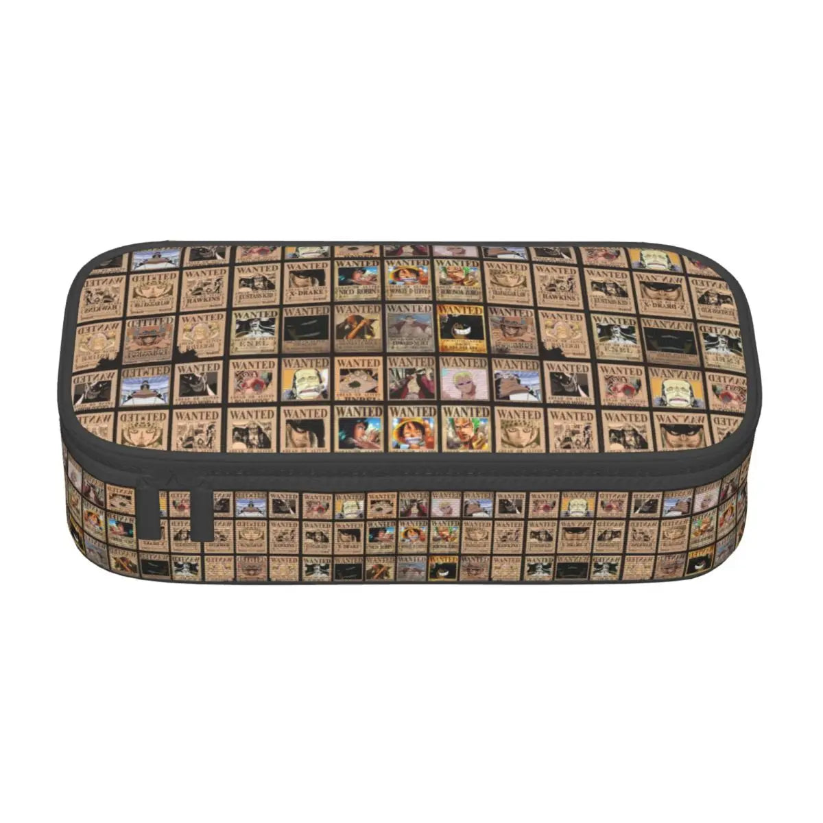 Cute Custom One Piece Pencil Case – Large Capacity Straw Hat Pirates Skull Stationery Bag for Boys & Girls