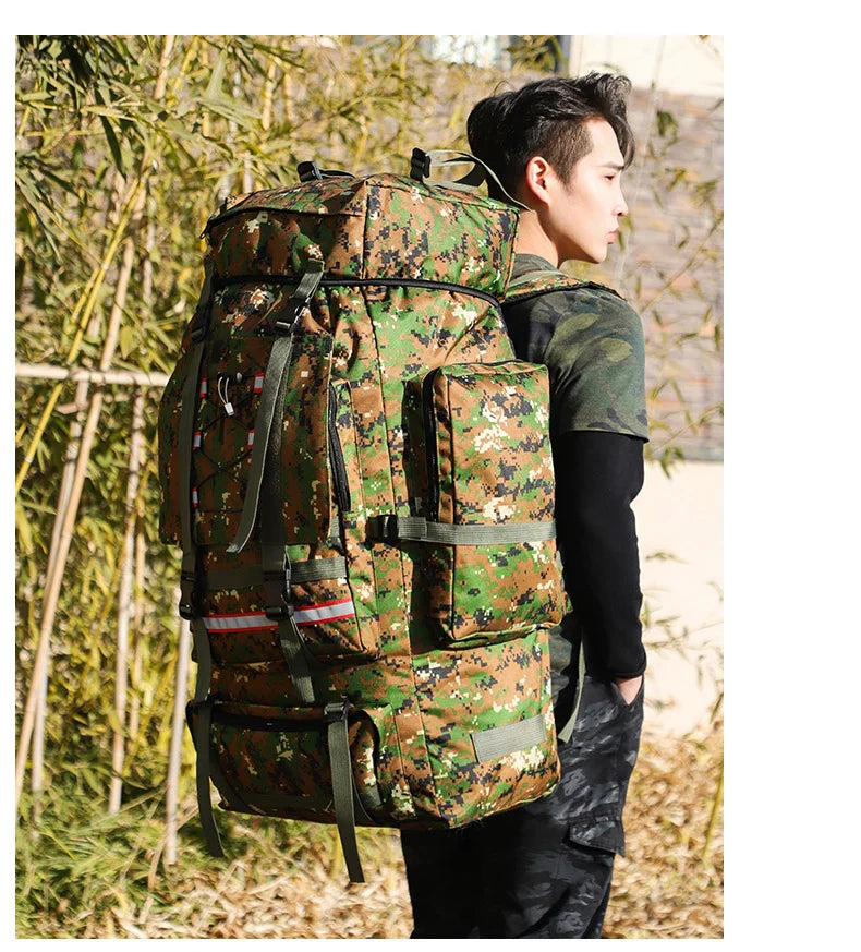 130L Hiking & Camping Backpack - Large Molle Trekking Rucksack for Men, Outdoor Travel & Sports Bag