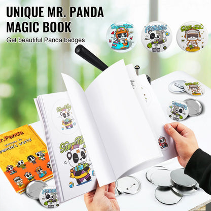 VEVOR 75mm Button Maker Machine – Badge Punch Press with 100pcs Button Parts, Circle Cutter & Instruction Book