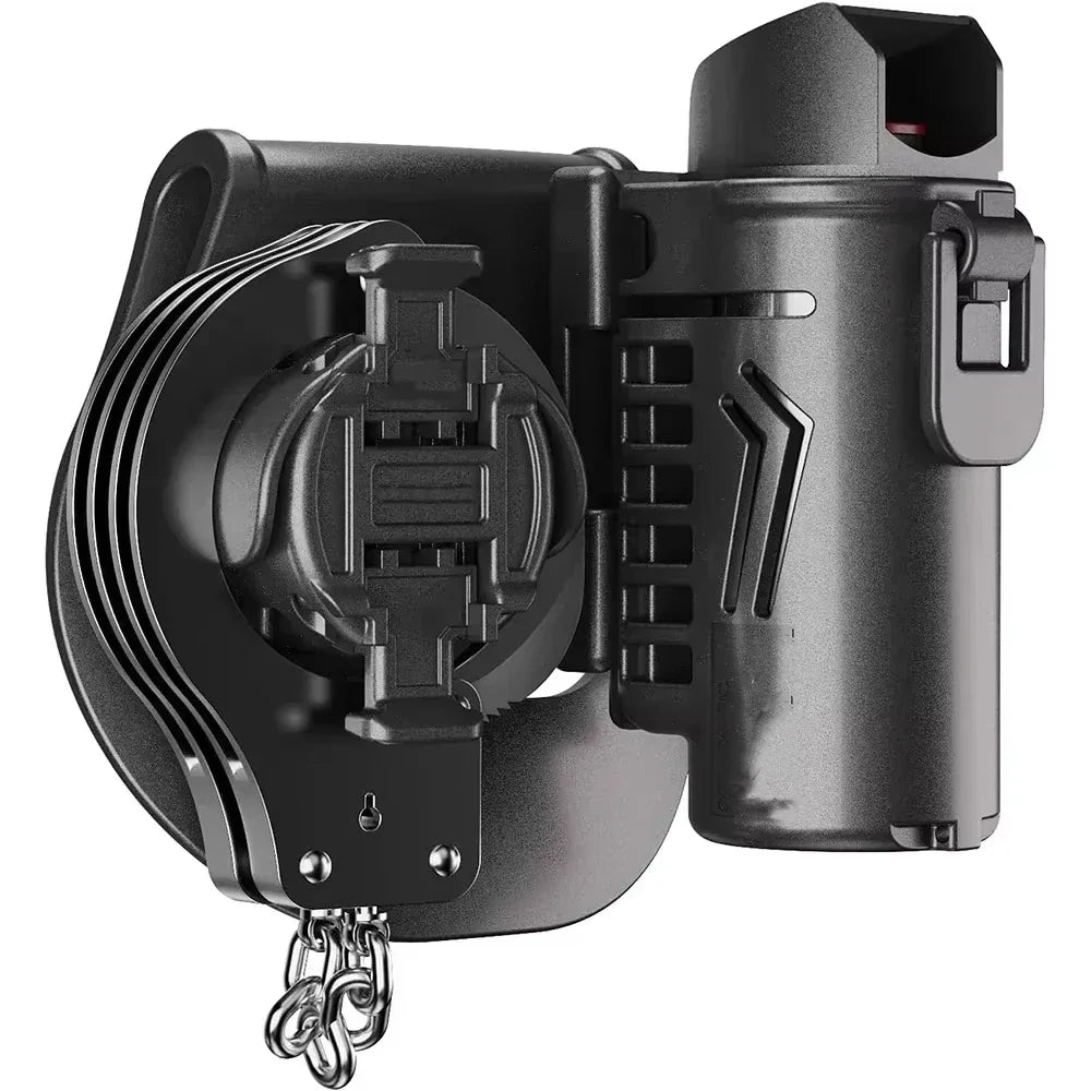 T40 Tactical Drop Leg Holster Gun Belt – Adjustable Molle Low-Ride Pouch for Pistol, Mag, Handcuff & Pepper Spray Storage