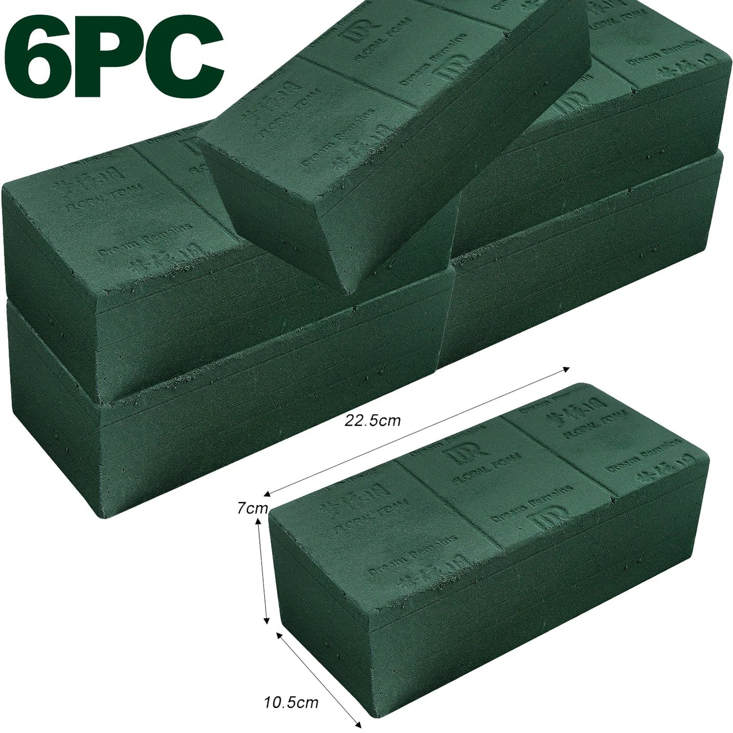 Floral Foam Blocks for Flower Arrangements – Wet Foam for Fresh & Artificial Flowers, Wedding & Party Decoration (1–6 Pack)