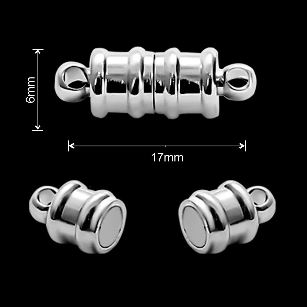 Magnetic Jewelry Clasps - Strong Buckle Connectors with Lobster Clasps for DIY Bracelets, Necklaces & Jewelry Making
