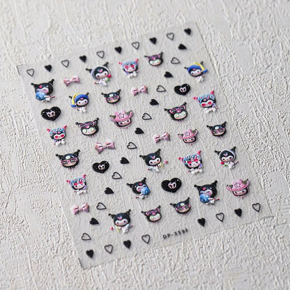 Cute Snoopy 5D Nail Stickers – Cartoon Anime Nail Art Decoration