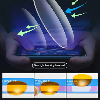 VIVIBEE Blue Light Blocking Glasses – Night Vision Square Computer Eyewear for Men & Women