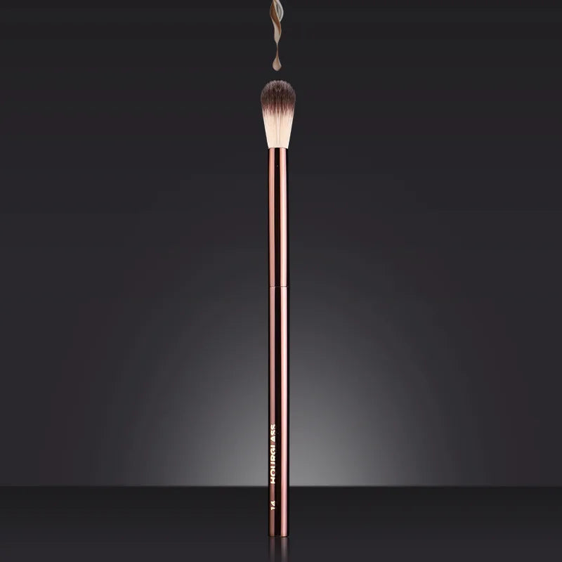 HG Pro Retractable Foundation Makeup Brush – Powder, Contour, Blusher & Highlight with Metal Handle