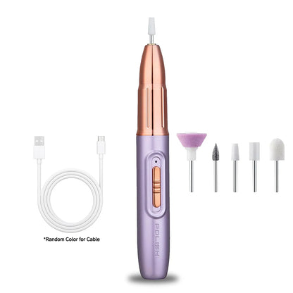 WEGOTTA Rechargeable Electric Nail File – Portable Nail Drill for Beginners, Home Manicure Tool
