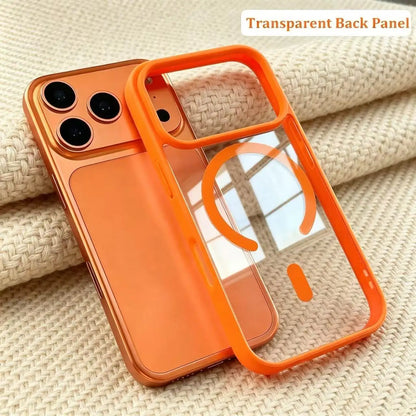MagSafe Clear Phone Case - Transparent Acrylic Wireless Charging Cover for iPhone 12-17 Pro Max, Plus & Air