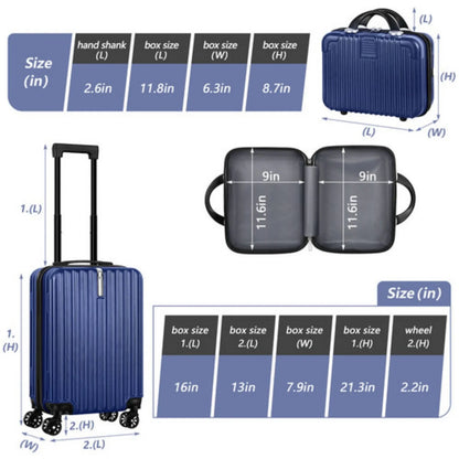 2-Piece Hardshell Luggage Set 20” + 14” – Lightweight Expandable Spinner Suitcases with 360° Wheels & TSA Lock