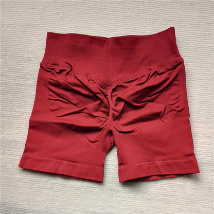 Women’s Gym Impact Running Shorts — Seamless Scrunch Butt Biker & Yoga Athletic Leggings