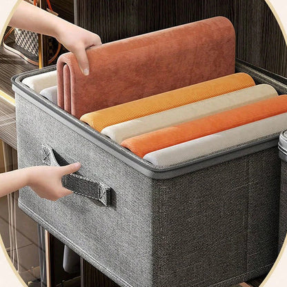 Folding Clothes Storage Organizer - Large Capacity Quilt, Bra and Lingerie Divider Box