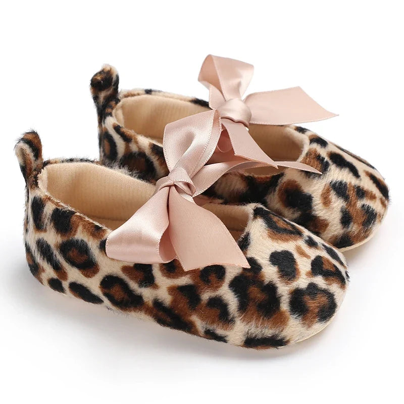 Infant Leopard Print Pre-Walker Shoes - Soft Sole Baby Sneakers for Spring & Autumn, 0–1 Year Daily Footwear