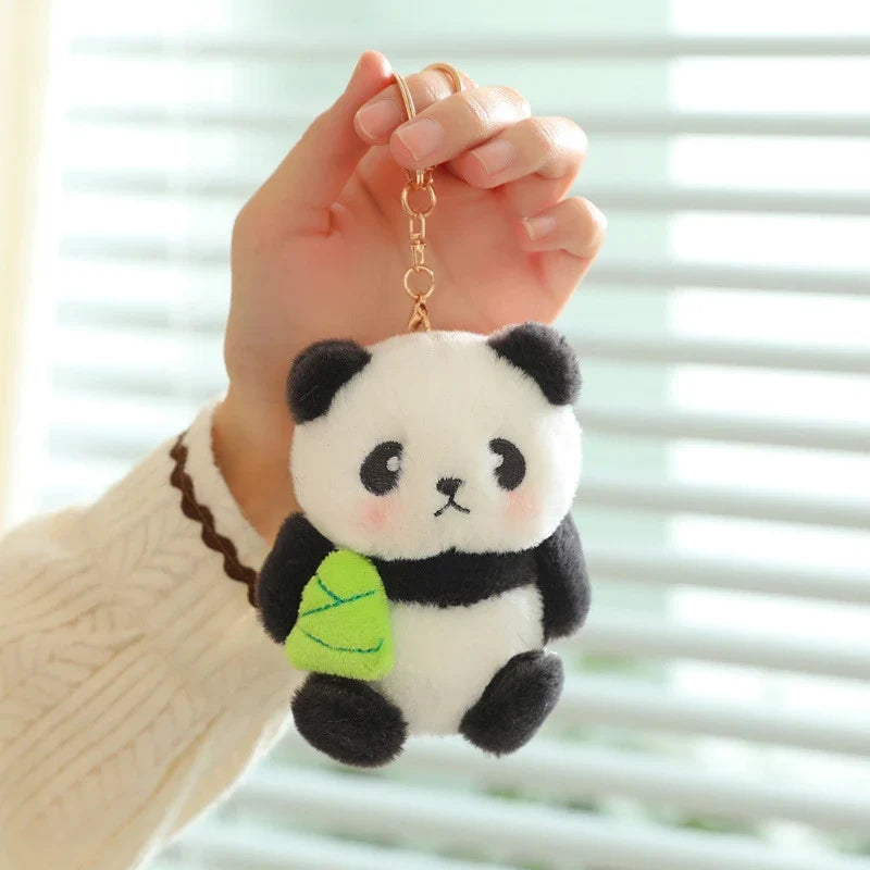 Cute Panda Plush Keychain - Cartoon Bag Pendant & Car Key Chain Gift Accessory
