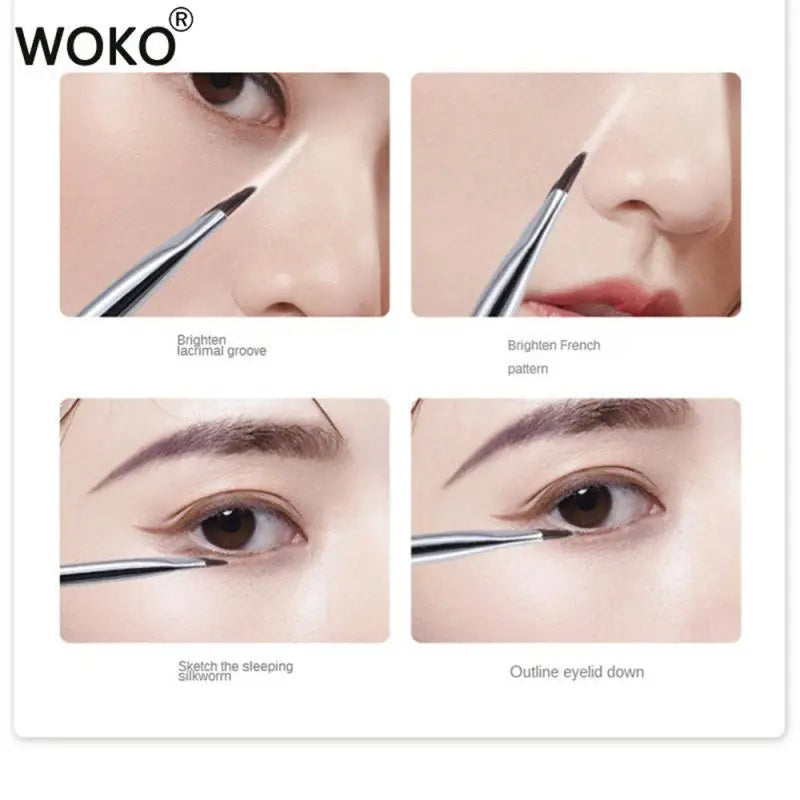 Upgrade Blade Eyeliner Brush - Ultra Thin Fine Angle Flat Eyebrow and Detail Brush for Precise Makeup Application