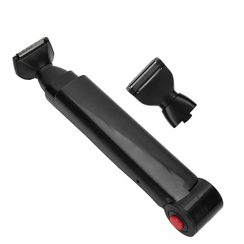 Long Handle Waterproof Men’s Back Shaver — USB Rechargeable Folding Body Hair Trimmer