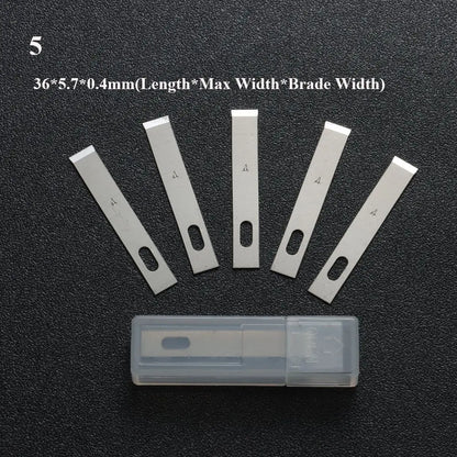 10pcs Non-Slip Metal Craft Knife Blades – Precision Engraving & Cutter Tools for PCB Repair & Mobile Phone Scalpel
