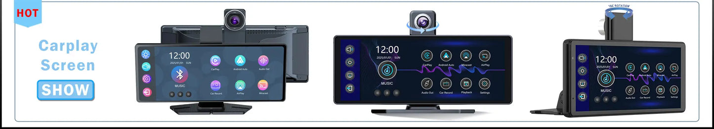 Aprilboy K6 4K WIFI Dash Cam - Front & Rear Dual Lens, 1080P Night Vision, Parking Monitor, Mini Car DVR