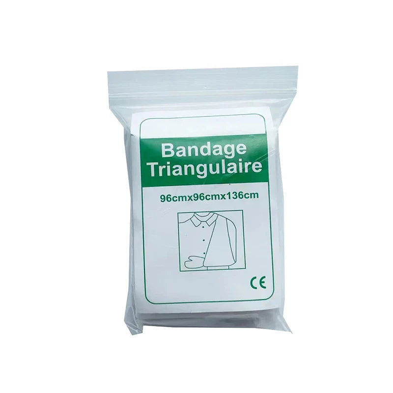 Outdoor Emergency Survival Triangular Bandage — Self-Rescue Hemostatic Non-Woven First Aid 96x96x136cm